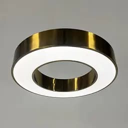 Стельова латунна LED люстра у формі кільця Ø 50х8 см | Line F | Арт. MJ547-500 AB