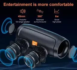Портативна бездротова блютуз Bluetooth колонка Supmango з ФМ радіо - мініатюра 14
