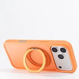 Противоударный чехол-панель для Apple iPhone 17 Pro, Unit Stand2, оранжевый, силикон + поликарбонат, защита всего корпуса, с подставкой, поддержка магнитных держателей и беспроводной зарядки (MagSafe), ArmorStandart (ARM86626) - мініатюра 4