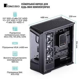 Корпус JONSBO D400 Black - мініатюра 8