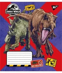 Зошит Yes Jurassic world, 18 аркушів в клітинку (766328)