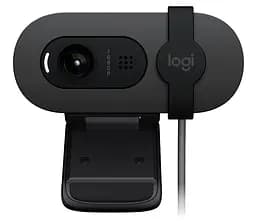 Веб-камера Logitech Brio 100 Graphite 1920x1080 / 30 fps фіксований фокус мікрофон кут огляду 58° RightLight 2 USB 1 м (960-001585) пошкоджено упаковку - мініатюра 2