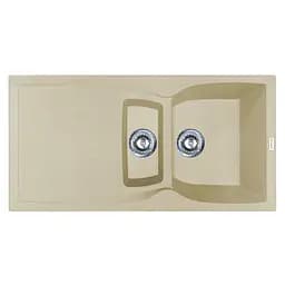Кухонна мийка Adamant NEW LINE PLUS ivory 975x495x235 мм, з крилом 97,5 см - мініатюра 1