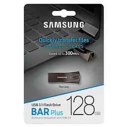Флеш-накопичувач Samsung USB3.1 128GB Bar Plus Black (MUF-128BE4/APC) - мініатюра 5