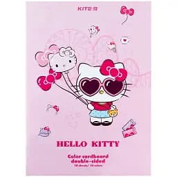 Картон цветной Kite Hello Kitty двухсторонний А4 10 листов (HK24-255)