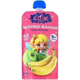 Уценка. Пюре фруктовое Elfik Magic Яблоко-банан 200 г 6 шт.