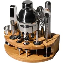 Стильний Коктейльний Набір від Whiskey Stones на 11 практичних  предметів із підставкою