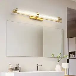 Бра з скляним корпусом та латуними деталями довжиною 90 см Арт. C23/900 AB Line F