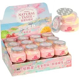 Слайм-антистрес в баночці Yogurt рожево-жовтий 2018-2
