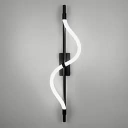 Бра із обплетеним неоном у чорному корпусі 60 см Арт. W 201/600 BK Line F