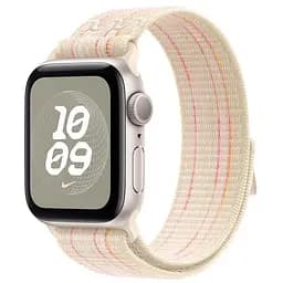 Ремінець Nylon Sport Loop для Apple Watch 38/40/41/42mm(ser.10) Starlight / Pink - мініатюра 2