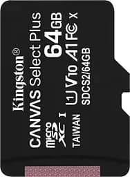 Карта памяти Kingston microSDHC/SDXC UHS-I Class 10 Canvas Select Plus 64Gb