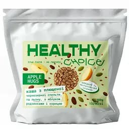 Каша из плющеной чернозерной спельты и льна Healthy choice Apple hugs с яблоком, изюмом и корицей 300 г