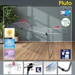 Сушарка для білизни підлогова Casa Si Pluto 18m Silver (CS92748Q05) - мініатюра 3