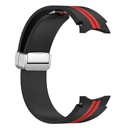 Ремінець для Samsung Galaxy Watch 4 Classic 46mm - чорно-червоний ширина кріплення 20мм силікон Watchbands Cls-line (W16-3WB88151991) - мініатюра 3