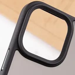 TPU+PC чохол Metal Buttons для Apple iPhone 14 Pro 6.1" Чорний - мініатюра 5