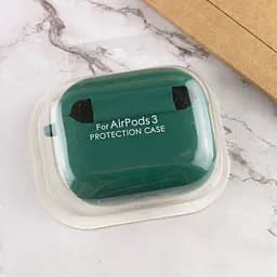 Силіконовий футляр з мікрофіброю для навушників Airpods 4 Зелений / Pine Needle - мініатюра 4