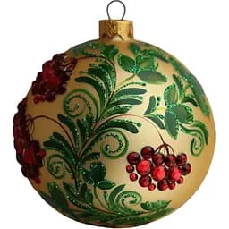 Ялинкова прикраса Санта Шоп Стрази Калина скло (4820001105247)