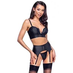 Комплект белья Cottelli Party zip L (черный)