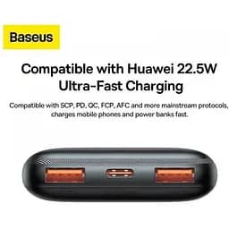Зовнішній акумулятор Baseus Bipow Pro 10000mAh 20w з дисплеєм (PPBD040201) чорний - мініатюра 5