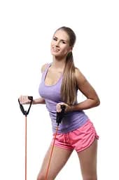Трубчастий еспандер для фітнесу з ручками Latex resistance tube 20LB U-powex 9 кг fit0012633 - мініатюра 6