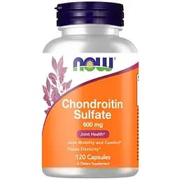 Препарат для суглобів і зв'язок NOW Chondroitin Sulfate 600 mg, 120 капсул