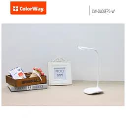 Настільна лампа ColorWay LED Portable & Flexible with built-in accumulator 500mAh (CW-DL06FPB-W) - мініатюра 5
