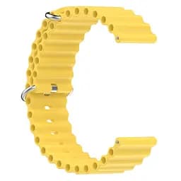 Ремінець для Samsung Galaxy Watch 6 - жовтий ширина кріплення 20мм силікон Watchbands Hump (W21-9WB543534) - мініатюра 3