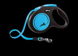 Повідець-рулетка Flexi Neon M, для собак до 25 кг, стрічка 5 м, синій (CL21T5.251.S NEOBL)
