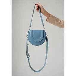 Жіноча шкіряна сумка Mandy блакитна