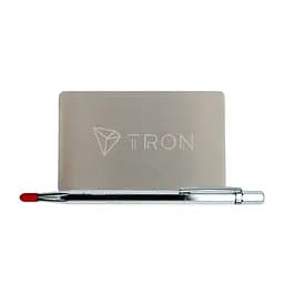 Металева пластина для зберігання сід-фрази Tron Mini Plate 55×90 мм + гравірувальна ручка (1 шт)