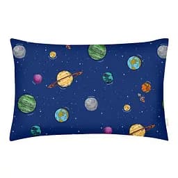 Дитяча постільна білизна в ліжечко SPACE CS10, синій (SpaceSolarSystemBlue_Lime110x160_140) - мініатюра 3