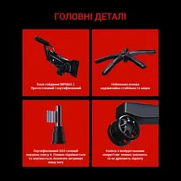 Ігрове крісло Anda Seat Luna Size L Black/Red PVC (AD18-44-BR-PV) - мініатюра 10