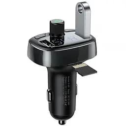 АЗП FM модулятор Baseus S-09 Overseas Edition 3.4A (2USB-A) (CCMT000301) Black