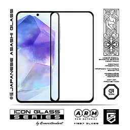 Захисне скло для Samsung Galaxy A56 5G, Icon, 2.5D загартоване скло, повне проклеювання, глянсове, удароміцне, з олеофобним покриттям, сумісне з чохлами, міцність 9H, проста установка, ArmorStandart (ARM82614) - мініатюра 2