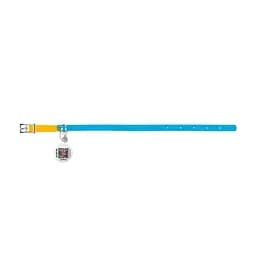 Нашийник для котів Waudog Glamour шкіряний з QR паспортом, Colors of freedom, XXS, Ш 9 мм, Дов 17-20 см - мініатюра 2
