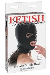 Еластична маска Fetish Fantasy Series Spandex з трьома виразами чорна
