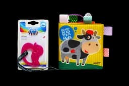 Мягкая книга с погремушкой Книжковий хмарочос "Коровка"