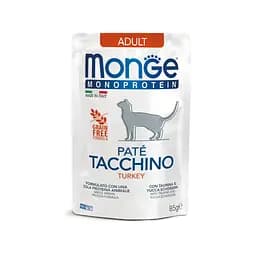 Паштет Monge Cat Monoprotein Adult М'ясний для дорослих котів з індичкою 85 гр