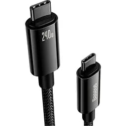 Кабель Baseus Tungsten Gold Fast Charging Data USB-C to USB-C 240W 2m Black (CAWJ040101) [90239] - мініатюра 2