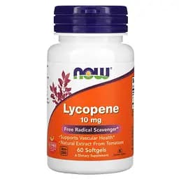 Лікопін Now Foods Lycopene 10 мг 60 гелевих капсул
