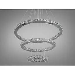 Люстра Linisoln 7201W/650+450+250 хрустальна LED 65см 40см 20см, регульована висота, 70Вт - мініатюра 2