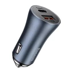 Автомобільний зарядний пристрій Baseus Golden Contactor Pro Dual Quick Charger USB+Type-C 40W CCJD-0G Grey