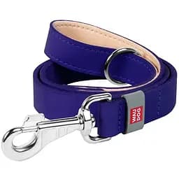 Повідець для собак Waudog Classic шкіряний фіолетовий