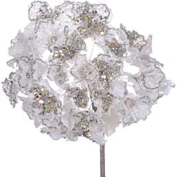 Декоративна гілочка Lefard Гортензія 51 см срібляста (66-031)