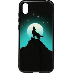 Чохол-накладка Toto Night Light Print Glass Case HuAwei Y5 2019 Howling Wolf
