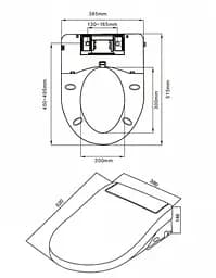 Електронна кришка-біде AM.PM Pleasure Seat CEB7851WH, Білий - мініатюра 2