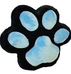 Мягкая игрушка Подушка Лапка, средняя, черно-голубая, 45x47 см