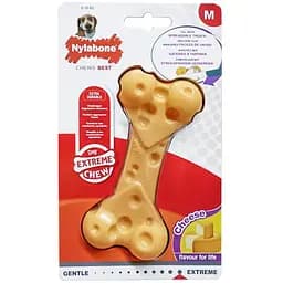 Nylabone Extreme Chew Cheese Bone нилабон сырная косточка жевательная игрушка для собак вкус сыра (SP84104)