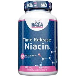 Витамины и минералы Haya Labs Time Release Niacin 250 мг 100 таблеток